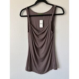 NWT Velvet by Graham & Spencer Women’s Brown Cowl Neck Sleeveless Tank Size M